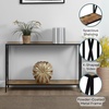 image:imageConvenience Concepts Tucson Console Table 4725  Modern Narrow Sofa Display Accent with Storage Shelf for Contemporary Living Room Entryway amp Hallway SandstoneBarnwood  Black