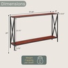 image:imageConvenience Concepts Tucson Console Table 4725  Modern Narrow Sofa Display Accent with Storage Shelf for Contemporary Living Room Entryway amp Hallway SandstoneCherry  Black