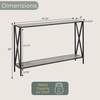 image:imageConvenience Concepts Tucson Console Table 4725  Modern Narrow Sofa Display Accent with Storage Shelf for Contemporary Living Room Entryway amp Hallway SandstoneFaux BirchBlack