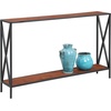 image:imageConvenience Concepts Tucson Console Table 4725  Modern Narrow Sofa Display Accent with Storage Shelf for Contemporary Living Room Entryway amp Hallway SandstoneCherry  Black