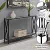 image:imageConvenience Concepts Tucson Console Table 4725  Modern Narrow Sofa Display Accent with Storage Shelf for Contemporary Living Room Entryway amp Hallway SandstoneGray Faux MarbleBlack