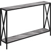 image:imageConvenience Concepts Tucson Console Table 4725  Modern Narrow Sofa Display Accent with Storage Shelf for Contemporary Living Room Entryway amp Hallway SandstoneGray Faux MarbleBlack