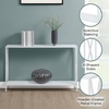 image:imageConvenience Concepts Tucson Console Table 4725  Modern Narrow Sofa Display Accent with Storage Shelf for Contemporary Living Room Entryway amp Hallway SandstoneWhiteWhite