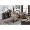 image:imageConvenience Concepts Tucson Console Table 4725  Modern Narrow Sofa Display Accent with Storage Shelf for Contemporary Living Room Entryway amp Hallway SandstoneCherry  Black