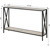 image:imageConvenience Concepts Tucson Console Table 4725  Modern Narrow Sofa Display Accent with Storage Shelf for Contemporary Living Room Entryway amp Hallway SandstoneSandstone