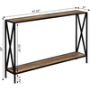 image:imageConvenience Concepts Tucson Console Table 4725  Modern Narrow Sofa Display Accent with Storage Shelf for Contemporary Living Room Entryway amp Hallway SandstoneWeathered BarnwoodBlack