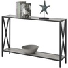 image:imageConvenience Concepts Tucson Console Table 4725  Modern Narrow Sofa Display Accent with Storage Shelf for Contemporary Living Room Entryway amp Hallway SandstoneFaux BirchBlack