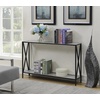 image:imageConvenience Concepts Tucson Console Table 4725  Modern Narrow Sofa Display Accent with Storage Shelf for Contemporary Living Room Entryway amp Hallway SandstoneFaux BirchBlack