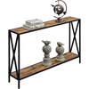 image:imageConvenience Concepts Tucson Console Table 4725  Modern Narrow Sofa Display Accent with Storage Shelf for Contemporary Living Room Entryway amp Hallway SandstoneBarnwood  Black