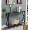 image:imageConvenience Concepts Tucson Console Table 4725  Modern Narrow Sofa Display Accent with Storage Shelf for Contemporary Living Room Entryway amp Hallway SandstoneWeathered BarnwoodBlack