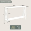 image:imageConvenience Concepts Tucson Console Table 4725  Modern Narrow Sofa Display Accent with Storage Shelf for Contemporary Living Room Entryway amp Hallway SandstoneWhiteWhite