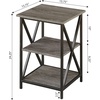 image:imageConvenience Concepts Tucson End Table with Shelves Weathered GrayBlackWeathered GrayBlack
