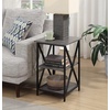 image:imageConvenience Concepts Tucson End Table with Shelves Weathered GrayBlackWeathered GrayBlack