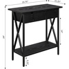 image:imageConvenience Concepts Tucson Flip Top End Table with Charging Station 2375  Modern Living Room Table with Storage Shelf Side Table Side Table English OakBlackBlackBlack