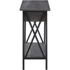 image:imageConvenience Concepts Tucson Flip Top End Table with Charging Station 2375  Modern Living Room Table with Storage Shelf Side Table Side Table English OakBlackCharcoal Gray  Black