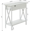 image:imageConvenience Concepts Tucson Flip Top End Table with Charging Station 2375  Modern Living Room Table with Storage Shelf Side Table Side Table English OakBlackWhiteWhite
