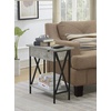 image:imageConvenience Concepts Tucson Flip Top End Table with Charging Station 2375  Modern Living Room Table with Storage Shelf Side Table Side Table English OakBlackFaux BirchBlack
