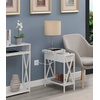 image:imageConvenience Concepts Tucson Flip Top End Table with Charging Station 2375  Modern Living Room Table with Storage Shelf Side Table Side Table English OakBlackWhite Faux Marble  White