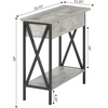 image:imageConvenience Concepts Tucson Flip Top End Table with Charging Station 2375  Modern Living Room Table with Storage Shelf Side Table Side Table English OakBlackFaux BirchBlack