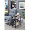 image:imageConvenience Concepts Tucson Flip Top End Table with Charging Station 2375  Modern Living Room Table with Storage Shelf Side Table Side Table English OakBlackSandstone