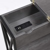 image:imageConvenience Concepts Tucson Flip Top End Table with Charging Station 2375  Modern Living Room Table with Storage Shelf Side Table Side Table WhiteWhiteCharcoal Gray  Black