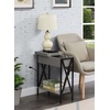 image:imageConvenience Concepts Tucson Flip Top End Table with Charging Station 2375  Modern Living Room Table with Storage Shelf Side Table Side Table WhiteWhiteGrayBlack