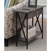 image:imageConvenience Concepts Tucson Flip Top End Table with Charging Station 2375  Modern Living Room Table with Storage Shelf Side Table Side Table WhiteWhiteWeathered GrayBlack