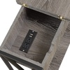 image:imageConvenience Concepts Tucson Flip Top End Table with Charging Station 2375  Modern Living Room Table with Storage Shelf Side Table Side Table WhiteWhiteWeathered GrayBlack