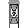 image:imageConvenience Concepts Tucson Flip Top End Table with Charging Station 2375  Modern Living Room Table with Storage Shelf Side Table Side Table WhiteWhiteGrayBlack