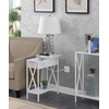 image:imageConvenience Concepts Tucson Flip Top End Table with Charging Station 2375  Modern Living Room Table with Storage Shelf Side Table Side Table WhiteWhiteWhite Faux Marble  White
