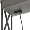 image:imageConvenience Concepts Tucson Flip Top End Table with Charging Station 2375  Modern Living Room Table with Storage Shelf Side Table Side Table WhiteWhiteCharcoal Gray  Black