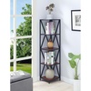 image:imageConvenience Concepts Tucson Metal 5 Tier Corner Bookcase Cherry  BlackCherry  Black