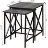 image:imageConvenience Concepts Tucson Nesting End Tables Weathered Gray  BlackWeathered Gray