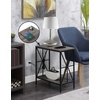 image:imageConvenience Concepts Tucson Starburst Chairside End Table with Charging Station and Shelf Weathered GrayBlackWeathered GrayBlack