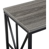 image:imageConvenience Concepts Tucson Starburst Chairside End Table with Charging Station and Shelf Weathered GrayBlackWeathered GrayBlack