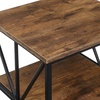 image:imageConvenience Concepts Tucson Starburst End Table with Shelves Weathered GrayBlackBarnwoodBlack
