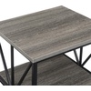 image:imageConvenience Concepts Tucson Starburst End Table with Shelves Weathered GrayBlackWeathered GrayBlack