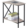 image:imageConvenience Concepts Tucson Wedge End Table Sandstone  BlackSandstone  Black