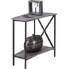 image:imageConvenience Concepts Tucson Wedge End Table Sandstone  BlackWeathered Gray  Black