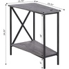 image:imageConvenience Concepts Tucson Wedge End Table Sandstone  BlackWeathered Gray  Black