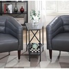 image:imageConvenience Concepts Tucson Wedge End Table Sandstone  BlackWeathered Gray  Black