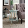 image:imageConvenience Concepts Wilson Mid Century Round End Table with Bottom Shelf White 1775 in x 1775 in x 24 in D x W x HSea Foam