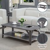image:imageConvenience Concepts Winston Coffee Table 4725  Modern Center Room Accent with Storage Shelf for Transitional Traditional Living amp Family Room BlackWeathered Gray