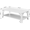 image:imageConvenience Concepts Winston Coffee Table 4725  Modern Center Room Accent with Storage Shelf for Transitional Traditional Living amp Family Room BlackWhite
