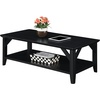 image:imageConvenience Concepts Winston Coffee Table 4725  Modern Center Room Accent with Storage Shelf for Transitional Traditional Living amp Family Room BlackBlack