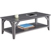 image:imageConvenience Concepts Winston Coffee Table 4725  Modern Center Room Accent with Storage Shelf for Transitional Traditional Living amp Family Room BlackWeathered Gray