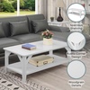image:imageConvenience Concepts Winston Coffee Table 4725  Modern Center Room Accent with Storage Shelf for Transitional Traditional Living amp Family Room BlackWhite
