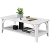 image:imageConvenience Concepts Winston Coffee Table 4725  Modern Center Room Accent with Storage Shelf for Transitional Traditional Living amp Family Room BlackWhite