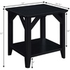 image:imageConvenience Concepts Winston End Table 22  Farmhouse Rustic Side Accent with Storage Shelf for Traditional Living amp Family Room BlackBlack