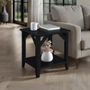 image:imageConvenience Concepts Winston End Table 22  Farmhouse Rustic Side Accent with Storage Shelf for Traditional Living amp Family Room BlackBlack